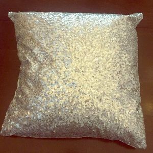 White Sequence Throw Pillow